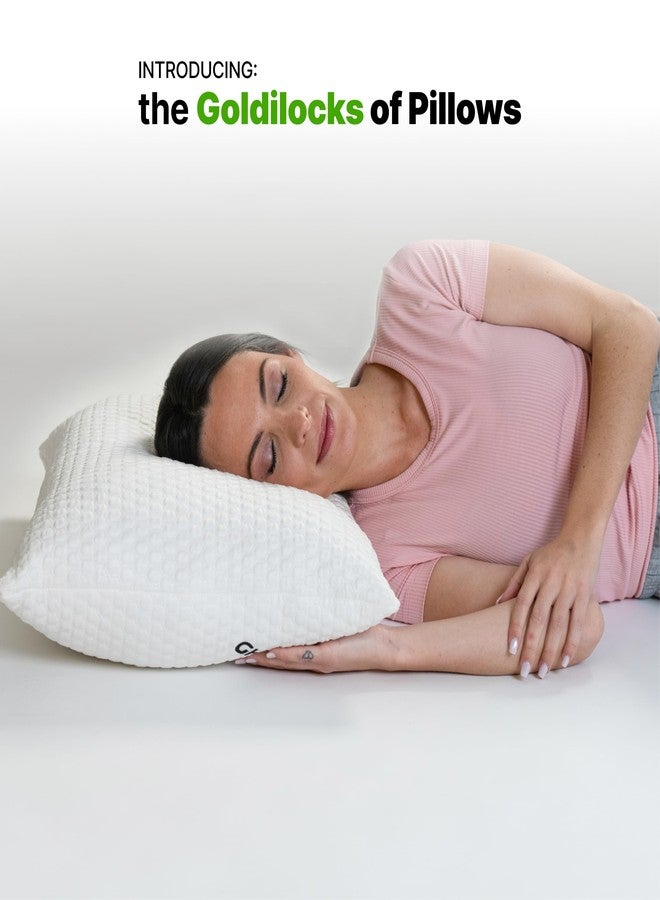 GhostBed Shredded Memory Foam Pillow with Adjustable Gel Memory Foam and Cooling Breathable Cover - Standard Size Shredded Memory Foam Pillows CertiPUR-US Certified 2-Pack - Image 2