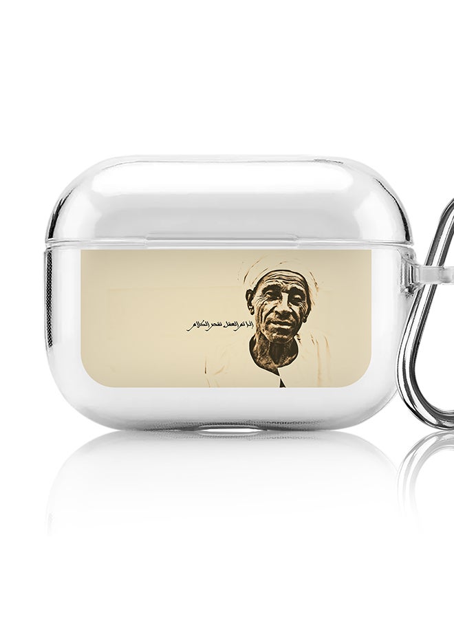 Stylizedd Classic Clear printed Case for Apple AirPods Pro 2nd Generation Thin Transparent Cover [Designed for Apple AirPods Pro 2nd Generation] - Speak Wisely - Image 1