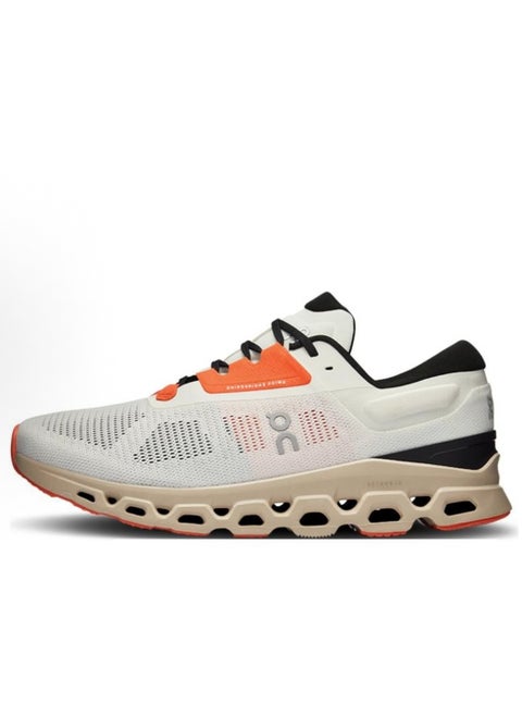 ON stratus 3 casual sports shoes white black orange