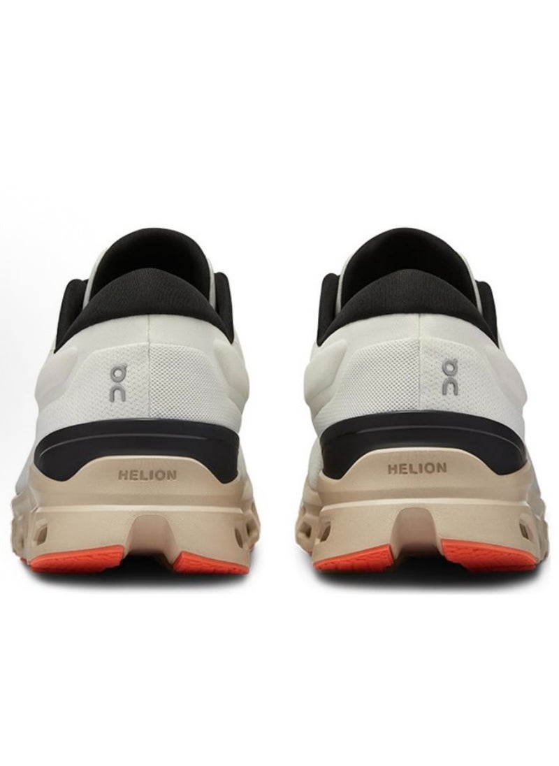 ON - ON stratus 3 casual sports shoes white black orange - Image 1