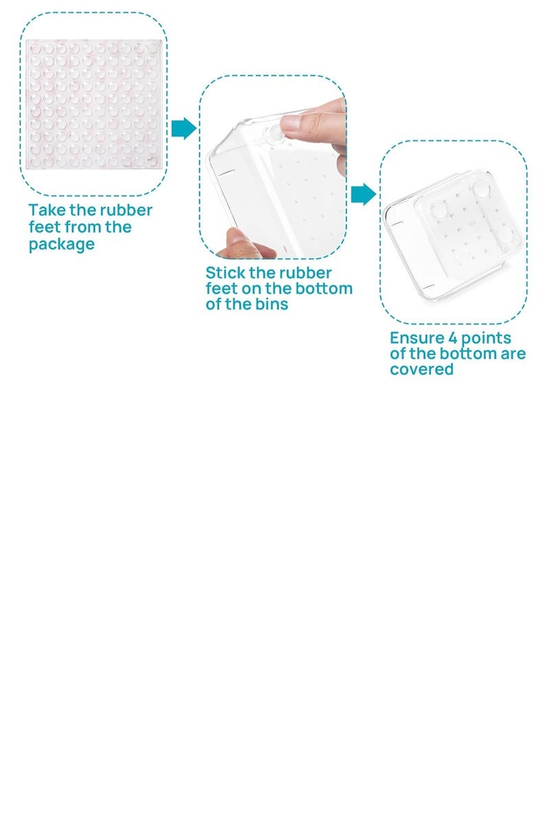 10 Piece Makeup Drawer Organizer Box Set, 4 Sizes Makeup Organizer Trays, Clear Acrylic Storage Containers for Cosmetics, Toiletries, Jewelry + Double Face - Image 3