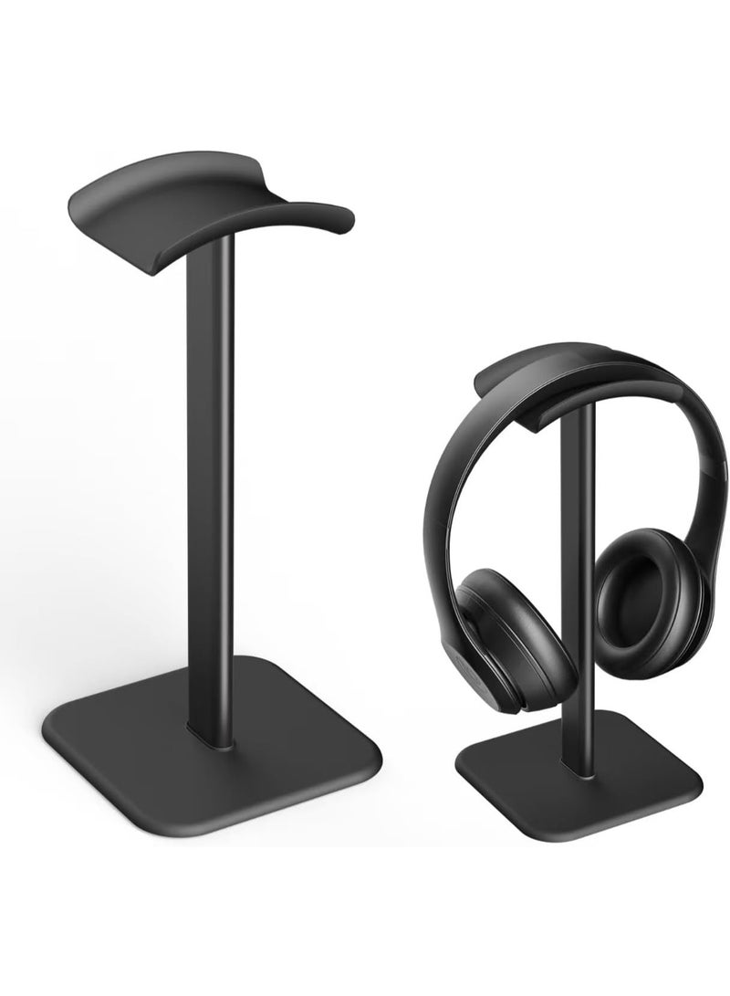 جديد سماعة النحلة حامل حامل سماعة مع الألومنيوم دعم مرنة مسند الرأس ABS قاعدة صلبة لجميع الأحجام ( أسود ) - Image 1