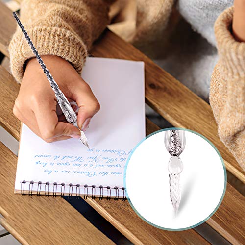 Aokuy Glass Dip Pen Set,Calligraphy Pen,Crystal Signature Pen for Art, Writing, Signatures -Decoration and Business Gift - Image 3