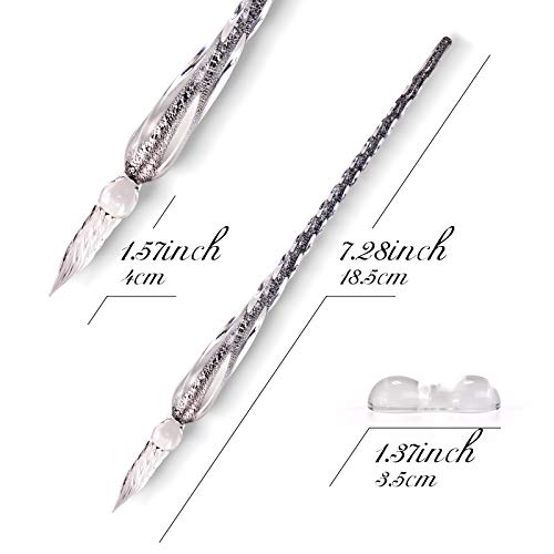 Aokuy Glass Dip Pen Set,Calligraphy Pen,Crystal Signature Pen for Art, Writing, Signatures -Decoration and Business Gift - Image 2