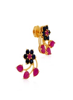 Malabar Gold and Diamonds 22 Carat 916 Purity Precia Gemstone Earrings PGNFNC224ER1Y  - Image 1