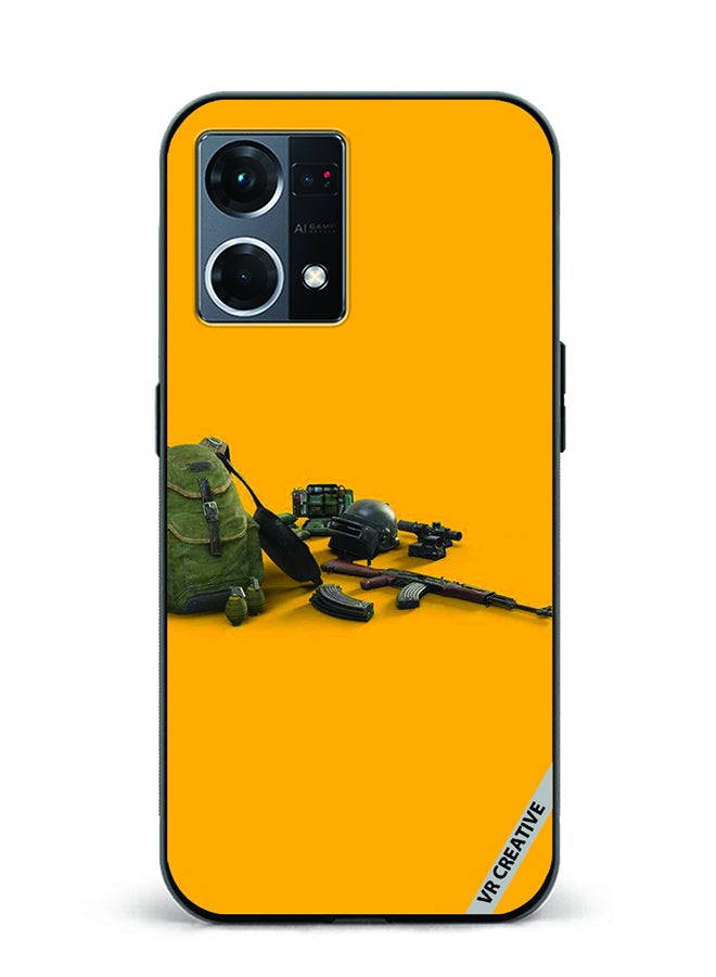 VR CREATIVE Protective Case Cover For Oppo Reno8 4G Pubg Weapons Design Multicolour - Image 1
