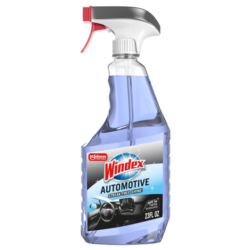 Windex Automotive Car Window and Glass Cleaner, Streak-Free Shine for Car Glass Exteriors, Tinted Windows, and Interior Electronics, 23 fl oz - Image 1