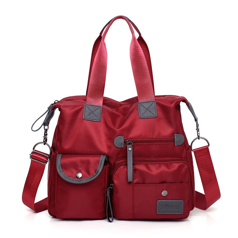 Women's bags 2022 new fashion large-capacity handbags casual nylon shoulder messenger bag manufacturers wholesale red - Image 3