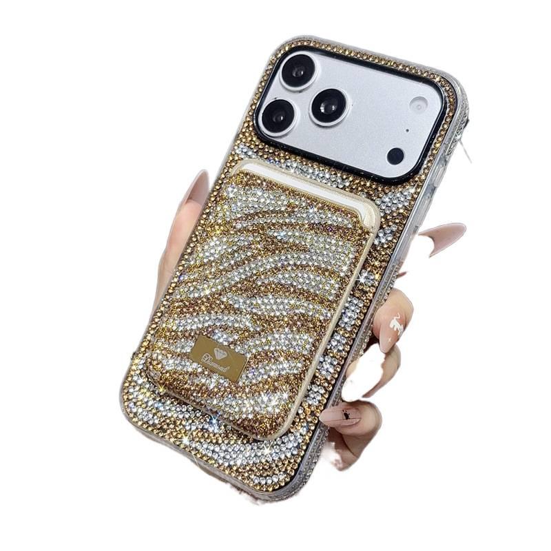 غطاء MagSafe بAcrylic باللون Gold مغناطيسي من الأكريليك لـ iPhone 15 / 15 Plus / 15 Pro / 15 Pro Max مع حامل بطاقات وحماية من السقوط مع مقاوم للصدمات مع مغناطيس قوي للسفر - Image 1