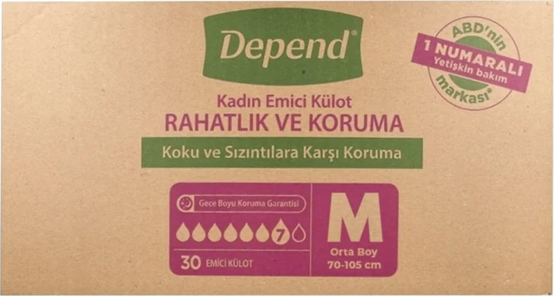 Depend Absorbent Panty Diaper Medium - Medium Women 60 Pieces (2pk*30)