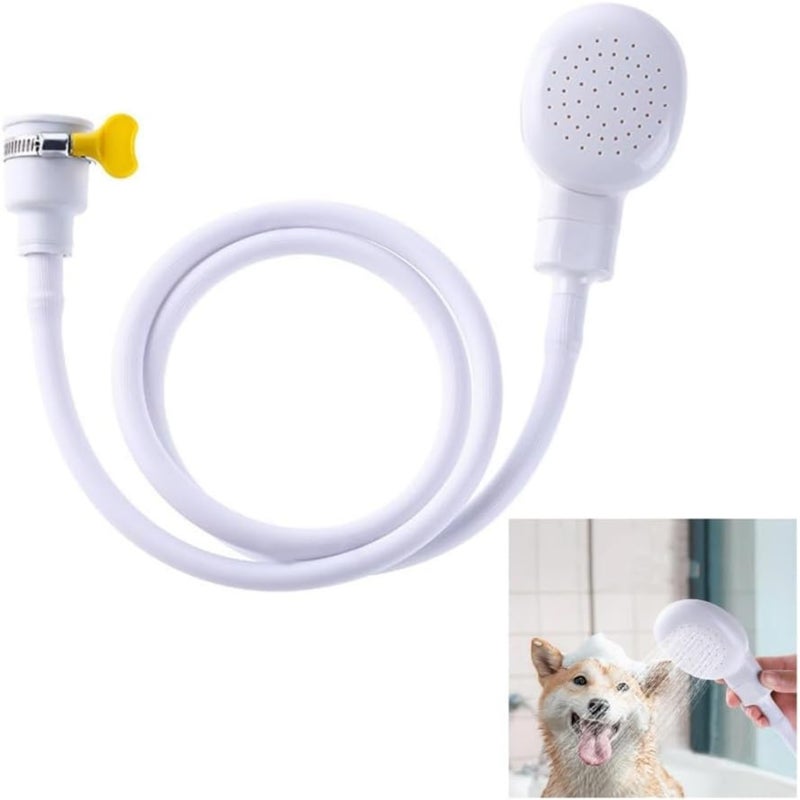 Portable Rubber Hose Spray, 1.3 Meters Pet Shower Sprayer Hand Held Hose,Hose Bath Tub Sink Spray Attachment for Washing Hair Pet Shower - Image 2