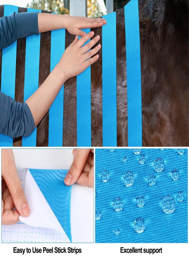 Burbell 2 Pcs Equine Kinesiology Tape for Horses or Dogs Veterinary Horse Tape Black Blue 4 Inch Equine and Canine Adhesive Uncut Roll for Vet Adhesive Animal Pets Wrap Bandages - Image 5