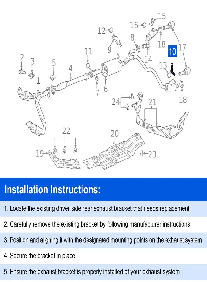 Jetuplusllc مجموعة دعامة كاتم صوت العادم الخلفي الأيسر من Jetuplusllc، جهة السائق، رقم القطعة 68275662AB، لسيارة رام 1500 سعة 5.7 لتر و6.2 لتر، موديلات 2019-2024 - Image 3