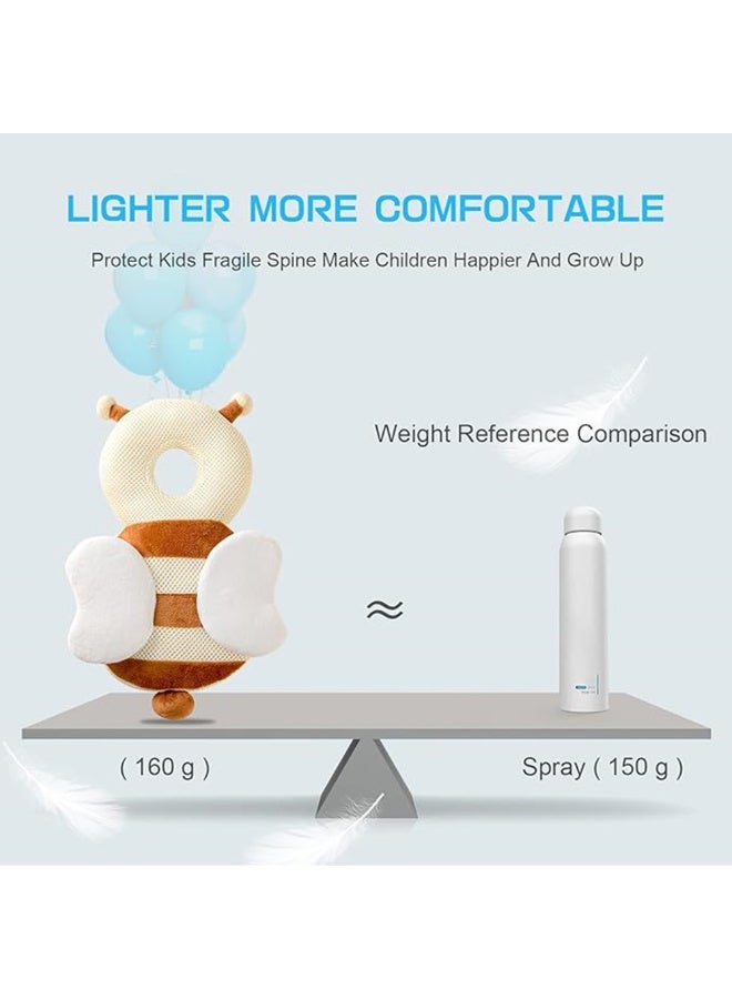 Minime Baby Head Protector Pillow Ear Safety 0-36 Months Off-White Cotton | Infant Head Safety Pillow Toddler Ear Protection Crawling Guard Anti Fall Soft Breathable - Image 3