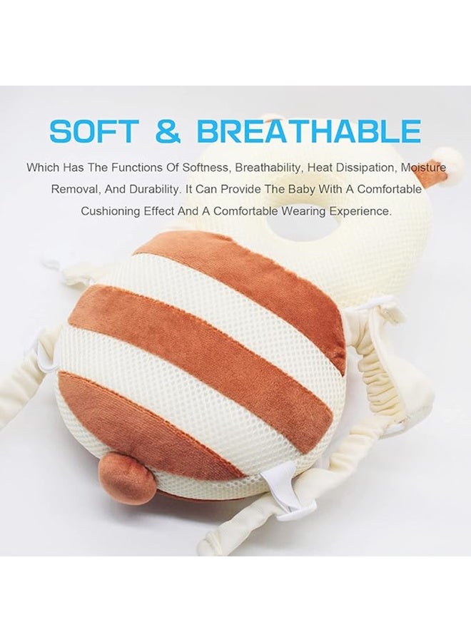 Minime Baby Head Protector Pillow Ear Safety 0-36 Months Off-White Cotton | Infant Head Safety Pillow Toddler Ear Protection Crawling Guard Anti Fall Soft Breathable - Image 4