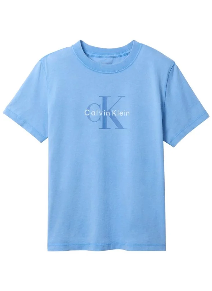 Calvin Klein Jeans Marina Washed Cotton Monogram T-shirt for Women | Best Price UAE