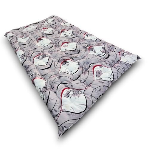 Deevine Craft Soft Cotton Foldable Mattress - Lightweight, Firm Single Gadda | 3D Design Print, 72x36 Inches (3x6 ft) | Portable for Picnic, 1 Sleeping Capacity (Purple White Mattress) - Image 3