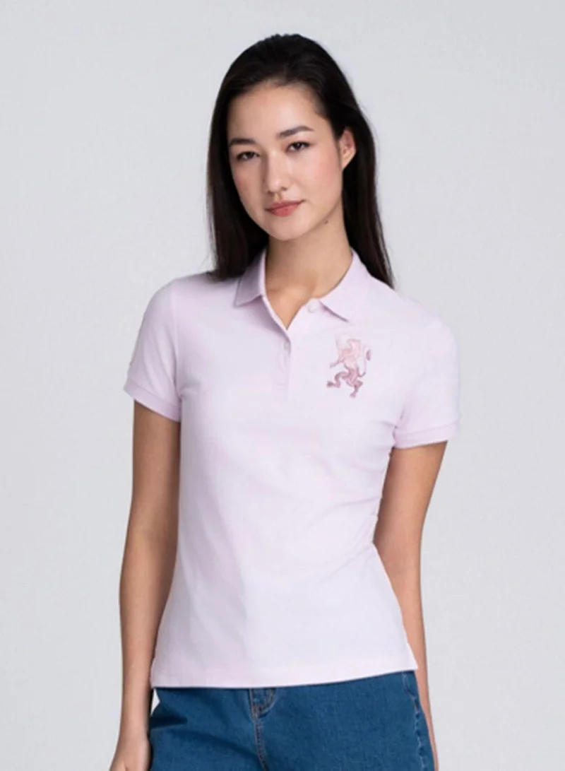 Women’s Slim Fit Embroidered 3D Lion Polo