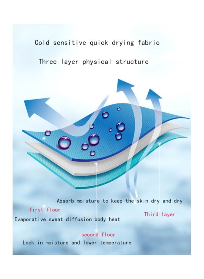 Generic Cooling Towel, Ice Sensitive Sweat Towel, Sports Quick Drying Ultra-Fine Fiber Cloth, Soft And Breathable Cooling Towel 30 * 90cm Light Blue  - Image 4