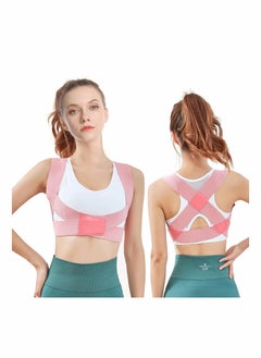 Y&D Posture Corrector for Women, Upper Back Brace Adjustable Chest Support Upright Straightener Providing Pain Relief Neck Shoulder (Pink, Small)  - Image 1