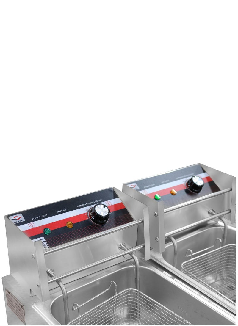 Grace - Grace Countertop Double Fryer  12L 5kW - Image 1