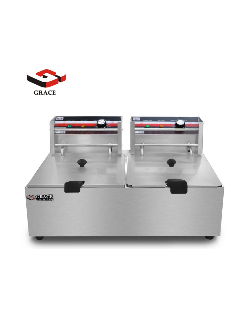 Grace - Grace Countertop Double Fryer  12L 5kW - Image 1