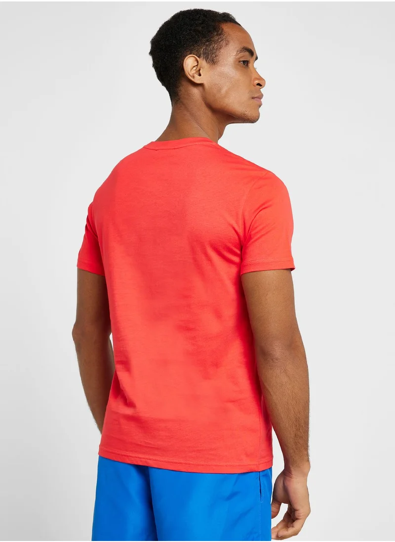 EMPORIO ARMANI Text Print Crew Neck T-Shirt