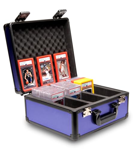 Panopply SLAB ARMOR 3 Row Graded Card Storage Box PSA Card Slab Case For Graded cards Hold 120 Slabs Graded Card Case PSA Graded Card Storage Sports Baseball Card Collector Gifts NAVY BLUE - Image 1