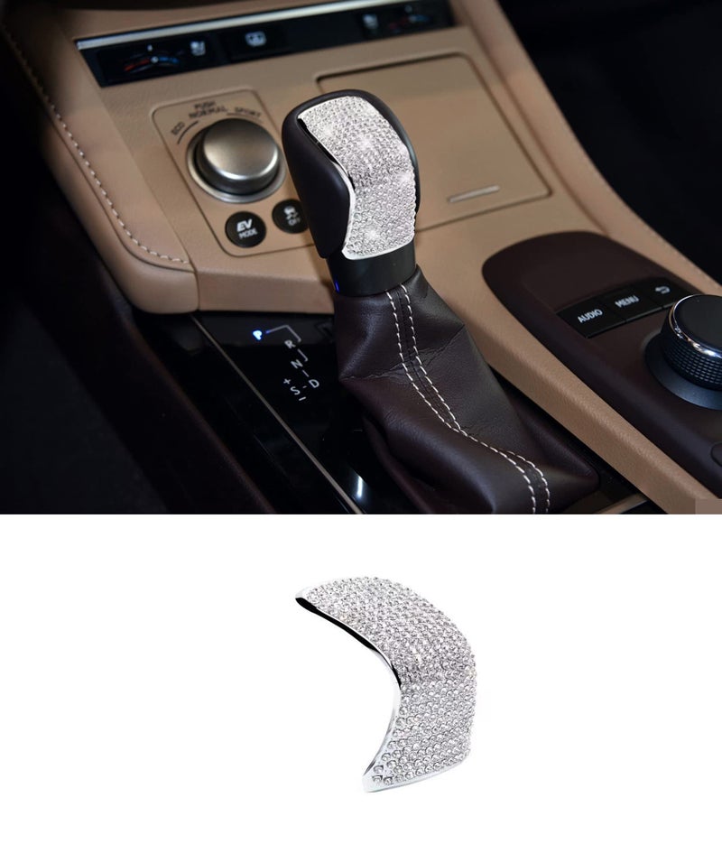 HHLOU Bling Crystal Shifter Gear Lever Accessories Compatible with Lexus 2016-2018 ES 2015-2022 NX 2016-2022 RX 2014-2022 is 2015-2022 RC 2016-2022 GS 2020-2022 GX-460 - Image 4