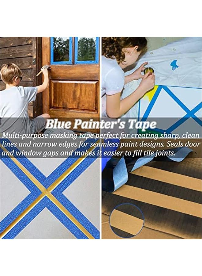 Arabest Blue Tape Painters Tape, 5 Rolls Premium General Purpose Masking Tape Painter's Tape (0.94-Inch x 60.1 Yards), Paint Tapes for Walls Painting, DIY Crafts, Arts, Decoration, Removes Easily, No Residue  - Image 4