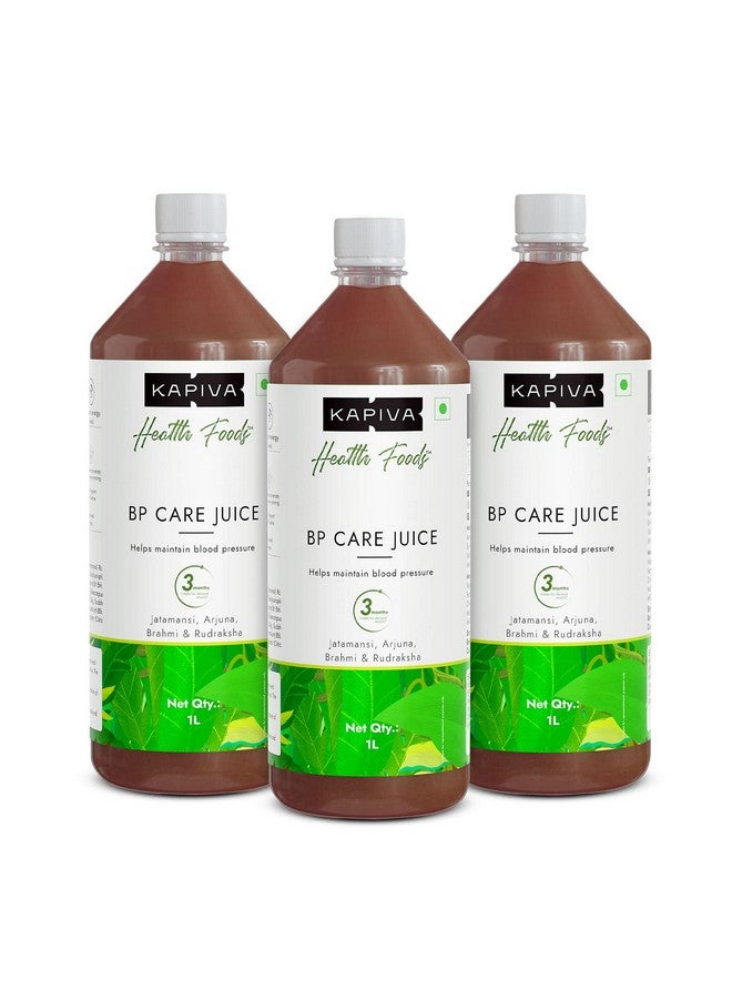Kapiva BP Care Juice 3L - 100% Ayurvedic Juice for Controlling Blood Pressure & Cholesterol Level | Arjuna, Shankhpushpi & 8 Other Herbs - Super Saver Pack of 3 - Image 1