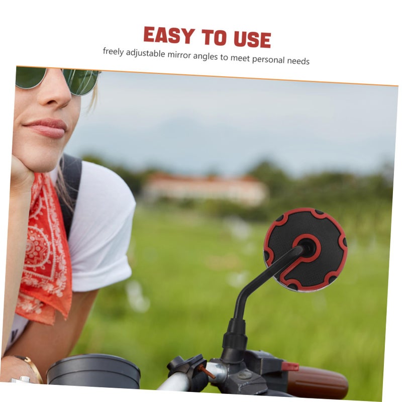 Universal Motorcycle Rear View Side Mirrors Flexible Angle Compact Design - Image 4