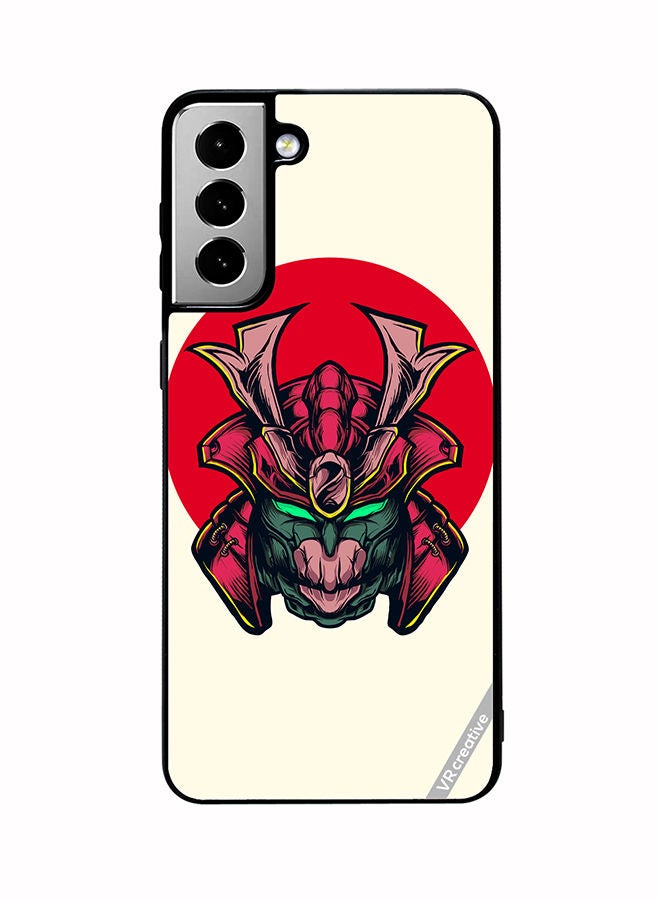 VR CREATIVE Protective Case Cover For Samsung Galaxy S21 FE 5G Mecha Samurai Design Multicolour - Image 1