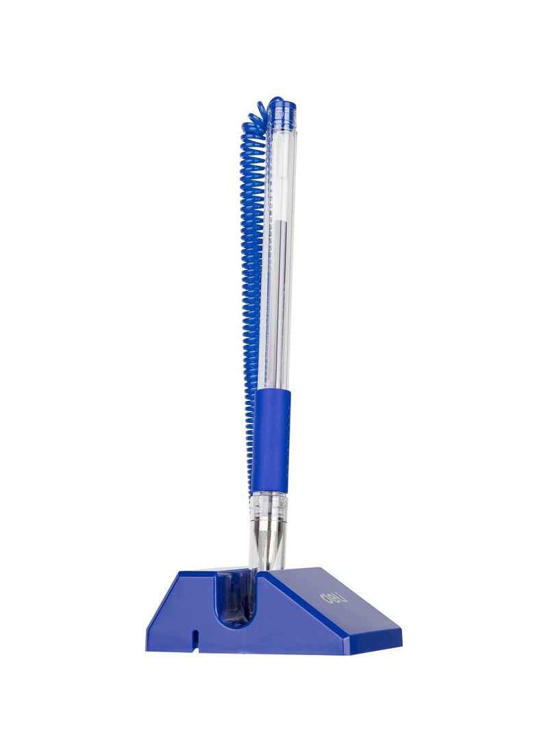 Deli Desk Counter Pen With Stand Blue Gel Ink  - Image 5