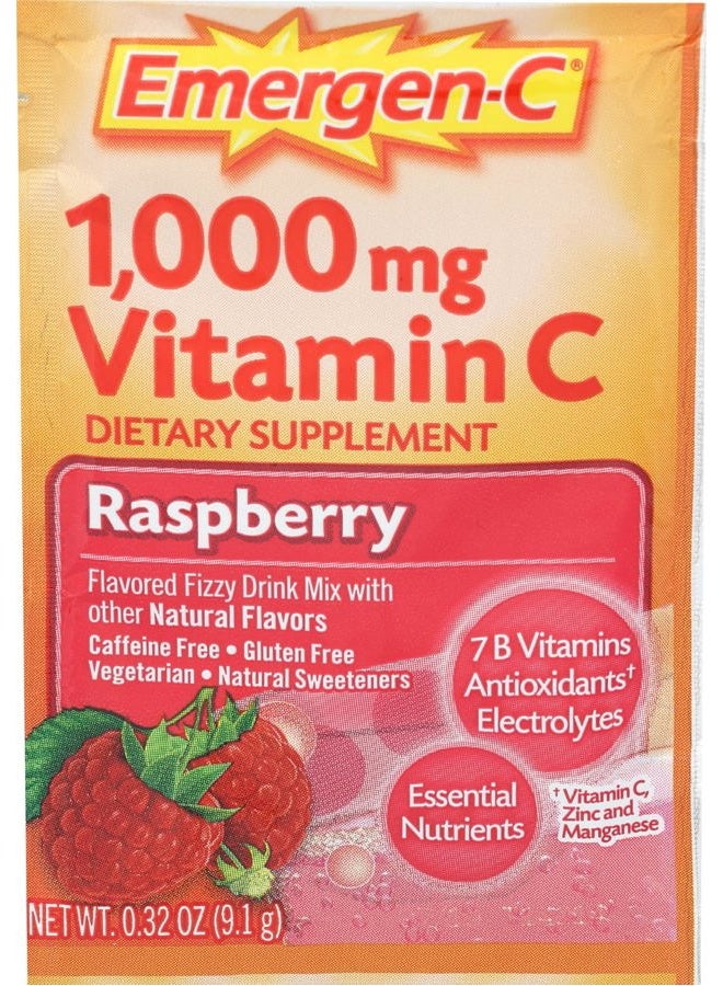 ALACER Raspberry Emergen C Packet, 0.32 OZ - Image 1