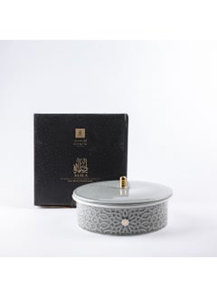 Otantik OTANTIK Asalah Medium Date Bowl , Grey and Gold Ceramic , Elegant Serving Bowl for Dates, Snacks, Ramadan, and Special Occasions , Stylish Home Décor  - Image 3