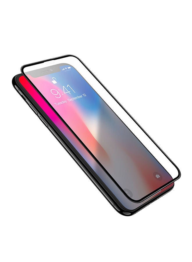 NIBEMINENT Tempered Glass Screen Protector For Apple iPhone X/Xs/11 Pro Clear/Black - Image 2