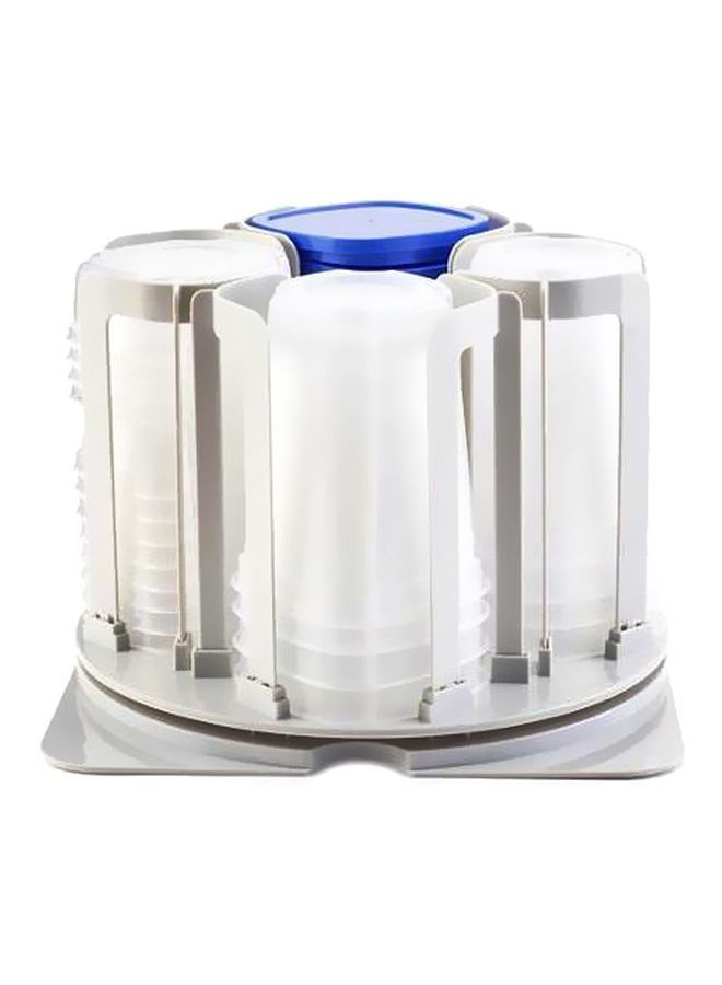 NIBEMINENT 49-Piece Food Container With Holder Set White/Blue One Size  - Image 1