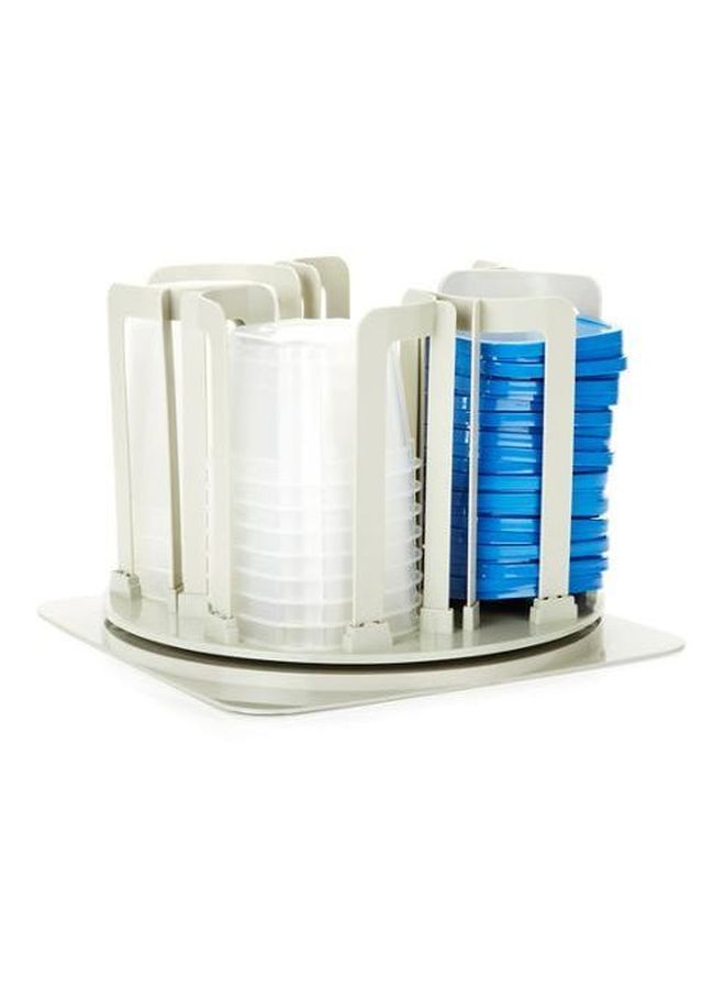 NIBEMINENT 49-Piece Food Container With Holder Set White/Blue One Size  - Image 2