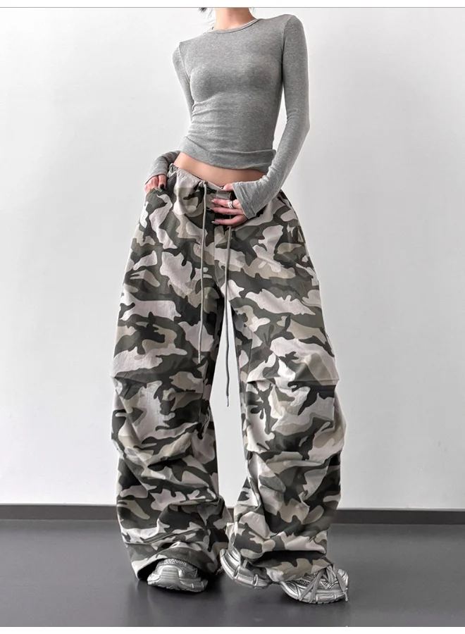 Madam Uniq Women's Y2K Vintage American Camouflage Cargo Pants