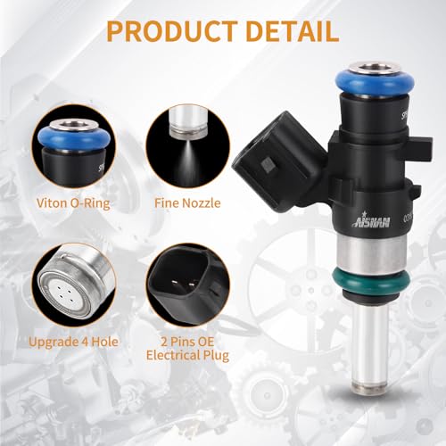 AISHAN 2PCS Fuel Injectors 4 Holes Compatible with Polaris General XP 4 1000 2016-2021, RZR RS1 S XP 4 1000 2014 2015 2016 2017 2018 2019 2020 2021 Replace# 2521387 0280158337 - Image 2