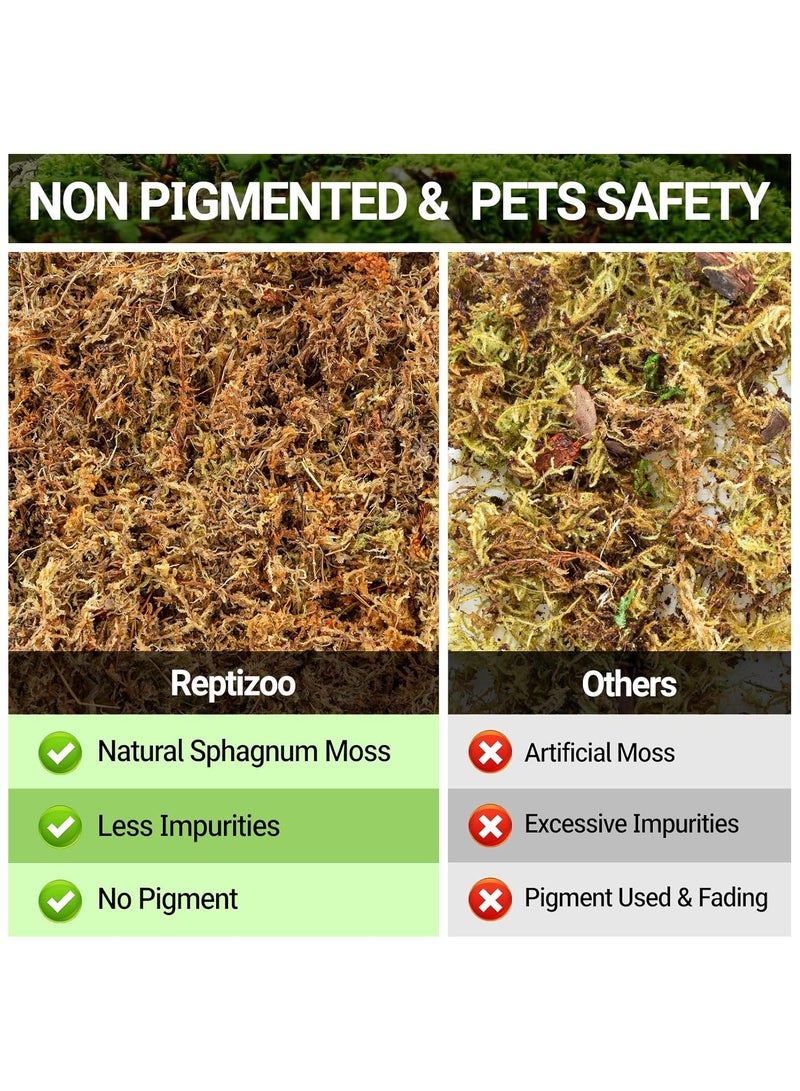 REPTIZOO REPTI ZOO 7OZ Natural Sphagnum Moss for Reptiles, 200g Chile Moss Substrate for Reptile & Amphibian | Terrarium Tank Forest Moss Bedding for Snakes, Turtles, Frog, Hermit Cra  - Image 3