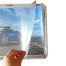 HAITIAN Silver color Snap Picture Poster Frame Wall Mounting, 8.5 x 11 Inch Size Front Loading,1" aluminium profile,1.8mm thickness of Hard plastic back panel. suitable for gifting - Image 2