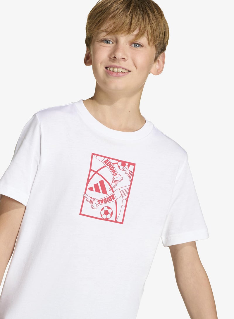 Adidas Youth Football Graphic T-Shirt - Image 3