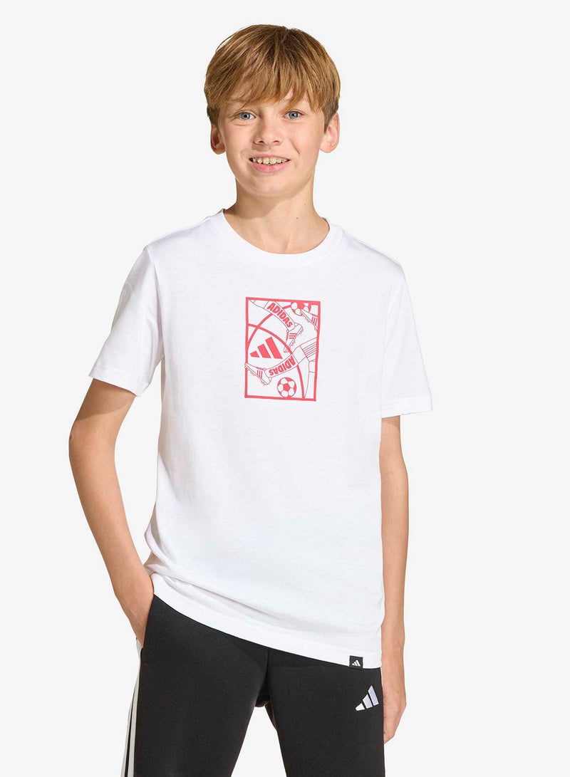 Adidas Youth Football Graphic T-Shirt - Image 1