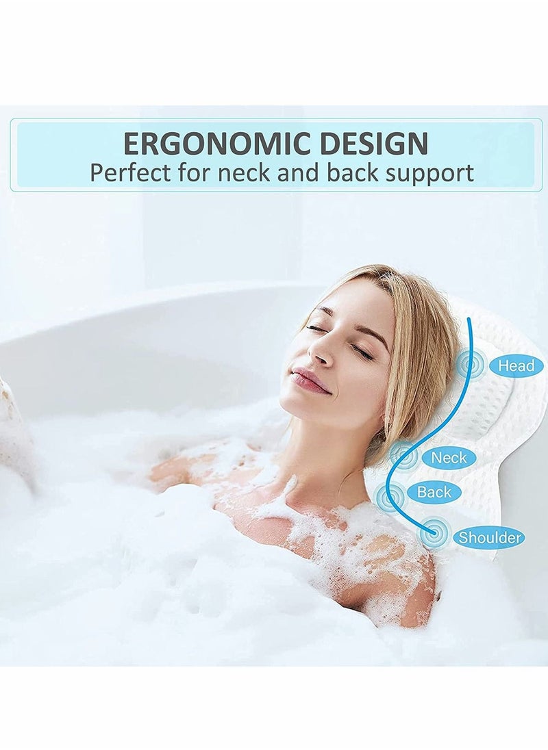 Bath Pillows, 4D SPA Air Mesh Bathtub Pillows for Tub, Shower Head Neck Shoulder  - Image 2
