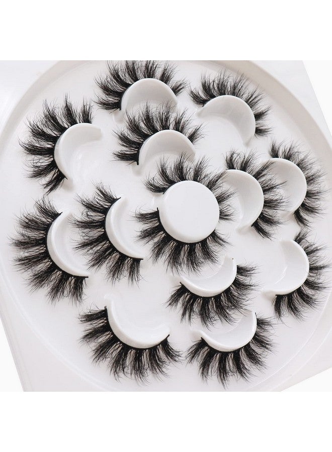 Veleasha False Eyelashes 7 Pairs Pack Fluffy Faux Mink Lashes 100% Crueltyfree Handmade Strip Lashes For Eye Makeup (City Girl) - Image 5