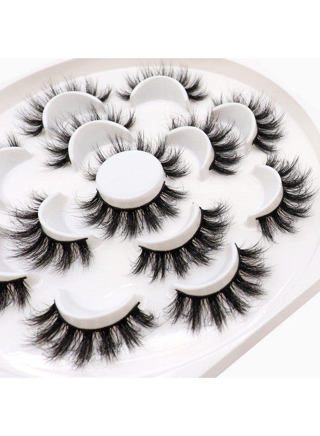 Veleasha False Eyelashes 7 Pairs Pack Fluffy Faux Mink Lashes 100% Crueltyfree Handmade Strip Lashes For Eye Makeup (City Girl) - Image 3