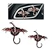 ORIESSE Dargon Air Vent Clips Car Air Freshener 2pcs Bling Red Dragon Car Accessories Enamel Fire Dragon Wyvern Vent Clips Refillable Essential Oil Outlet Diffuser Gothic Decor - Image 2