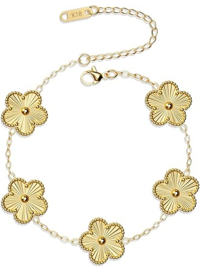 Flower Pattern Chain Bracelet - Image 5